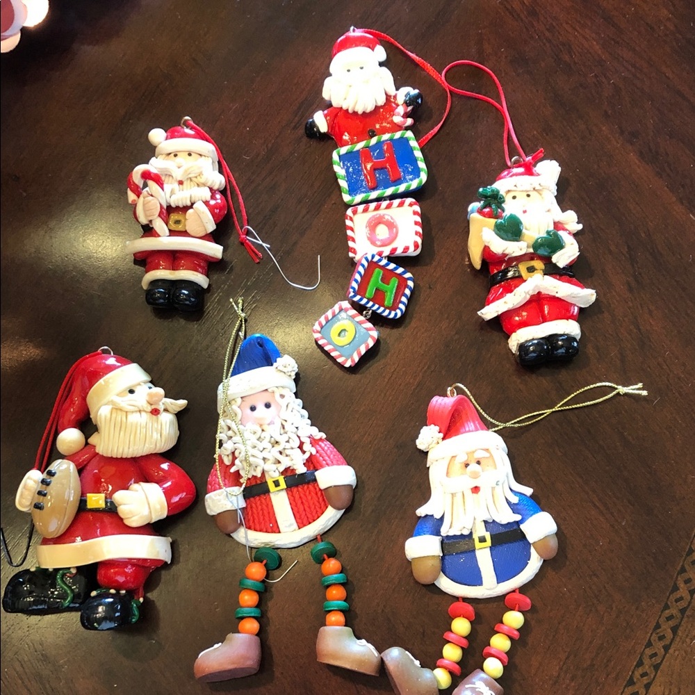 Festive Santa Claus Ornaments Set